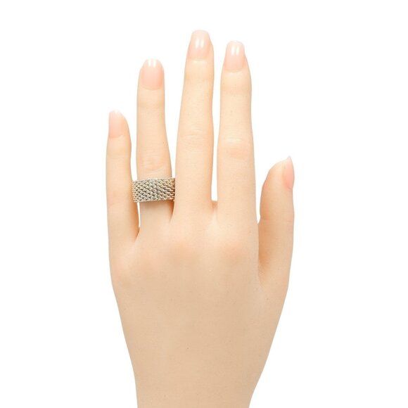 TIFFANY&Co. Somerset Ring Silver925 #6.6(US Size) 8.6g Women - Picture 2 of 8